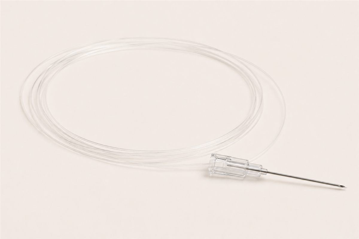 Long transparent mono thread in an open coil